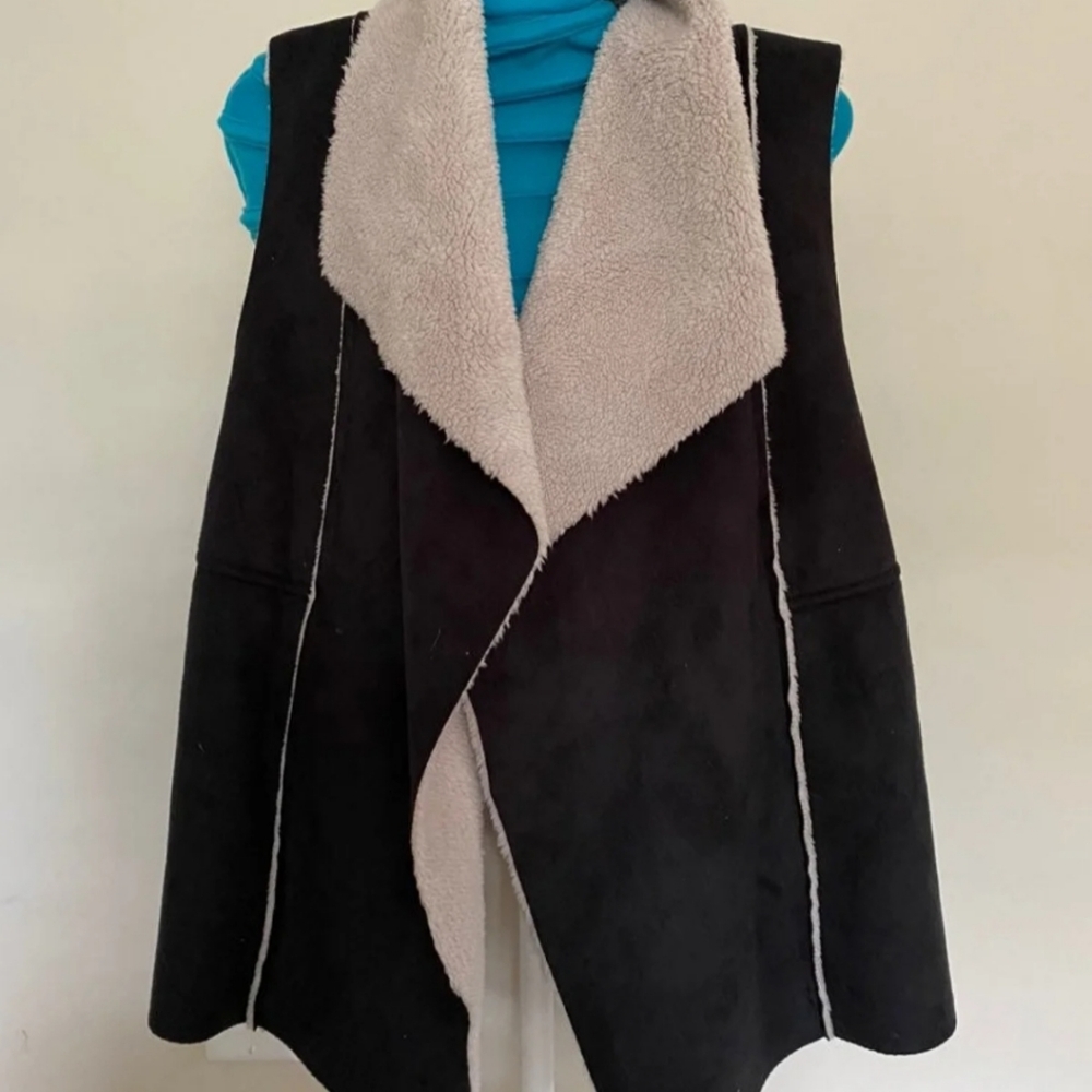Norstrom Faux Suede Vest with Wool
